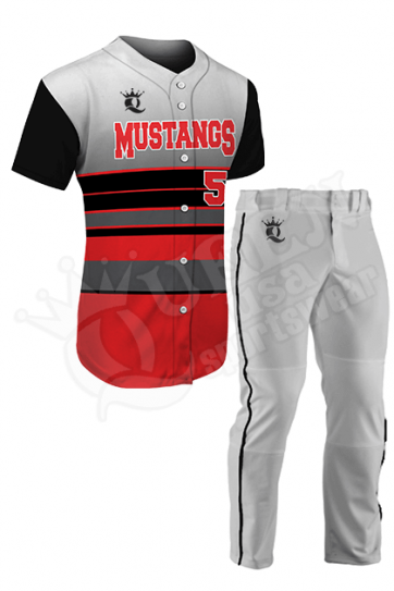 Custom Baseball Uniform - Mustangs Style