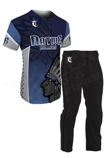 Custom Baseball Uniform - Mustangs Style