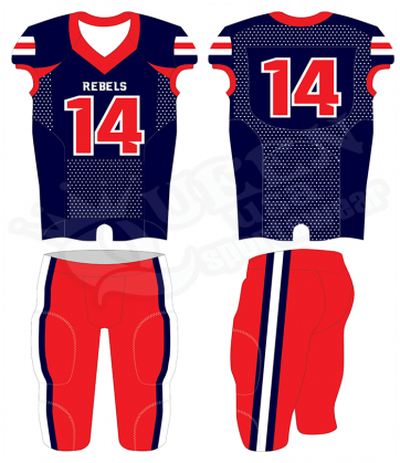 Semi-pro Football Uniform - Rebels Style