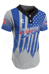 Sublimated Two-Button Softball Jersey - Athletics Style