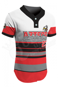 Sublimated Two-Button Softball Jersey - Aztecs Style