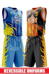 Reversible Basketball Uniform - Wolfpack style