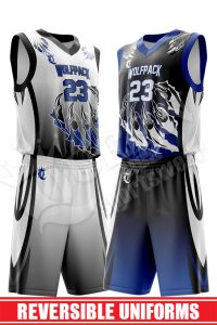 Reversible Basketball Uniform - Wolfpack style