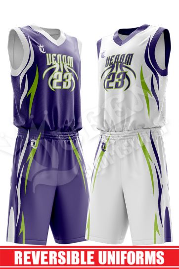 Reversible Basketball Uniform - Wolfpack style