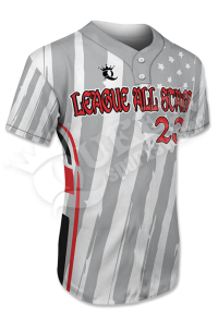 Sublimated Two-Button Jersey - League All Stars Style